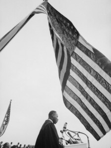 Reverend Martin Luther King Jr. Speaking at Prayer Pilgrimage for Freedom at Lincoln Memorial