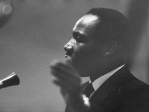 Civil Rights Leader Dr. Martin Luther King Jr. Making a Speech