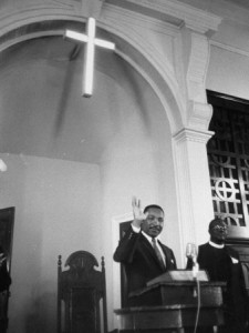 Civil Rights Leader Dr. Martin Luther King Jr. Making a Speech