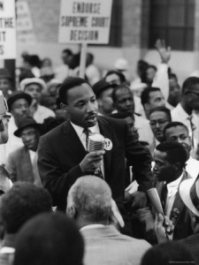 Rev. Martin Luther King, Jr. Leading Negro Demonstration for Strong Civil Rights