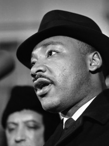 Dr. Martin Luther King, Jr. Talks to Newsmen