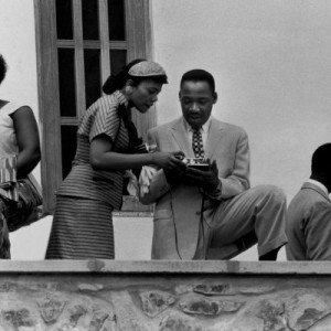 Civil Rights Leader Rev. Martin Luther King Jr. and Wife Visiting Ghanain Independence Ceremonies