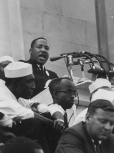 Rev. Martin Luther King Jr. Addressing Crowd During a Civil Rights Rally