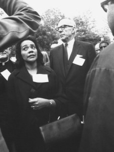 Mrs. Martin Luther King Jr. with Benjamin Spock Protesting the War in Vietnam