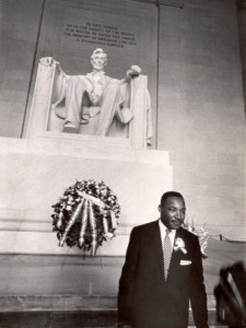 Reverend Martin Luther King Jr. at Lincoln Memorial