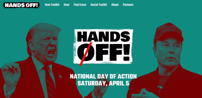 APRIL 5: Nation-wide Hands-Off Protests!