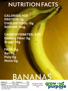 NUTRITION FACTS BANANAS